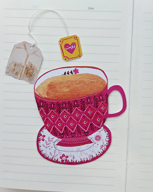 Tea-Cup Magnetic Bookmark