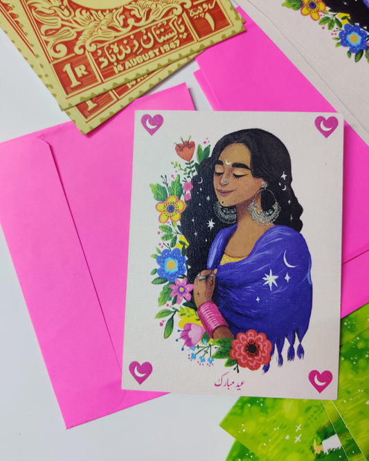 Purple Shawl Postcard