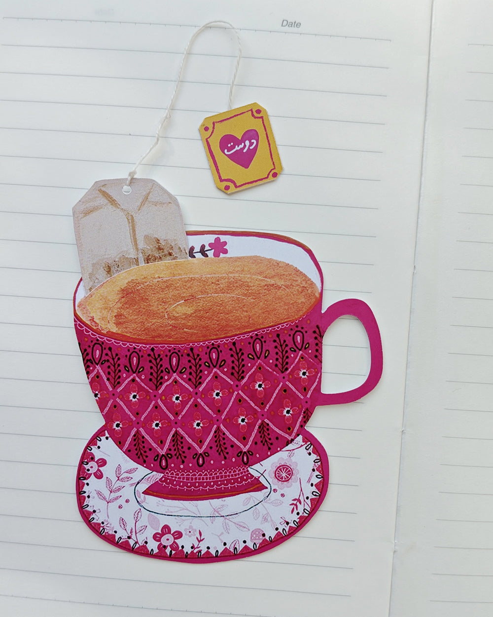 Tea-Cup Magnetic Bookmark