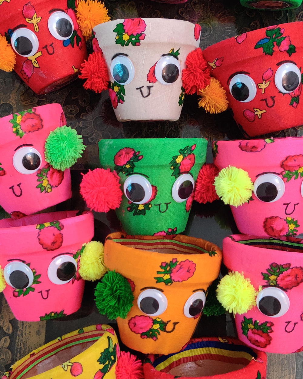 Fabric Wrapped Planters