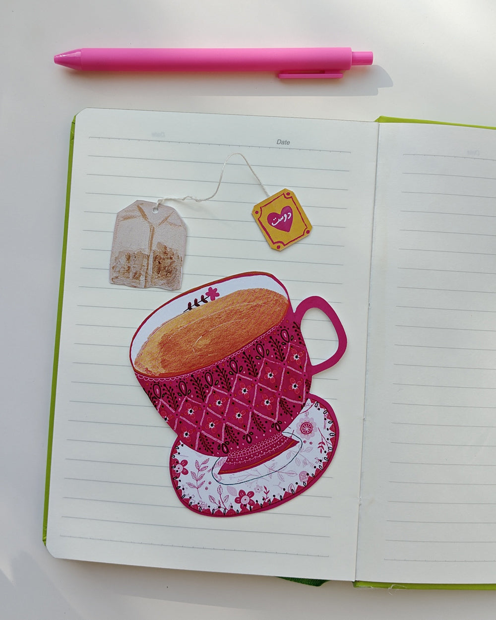 Tea-Cup Magnetic Bookmark