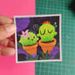 Cactus square magnet