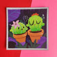 Cactus square magnet
