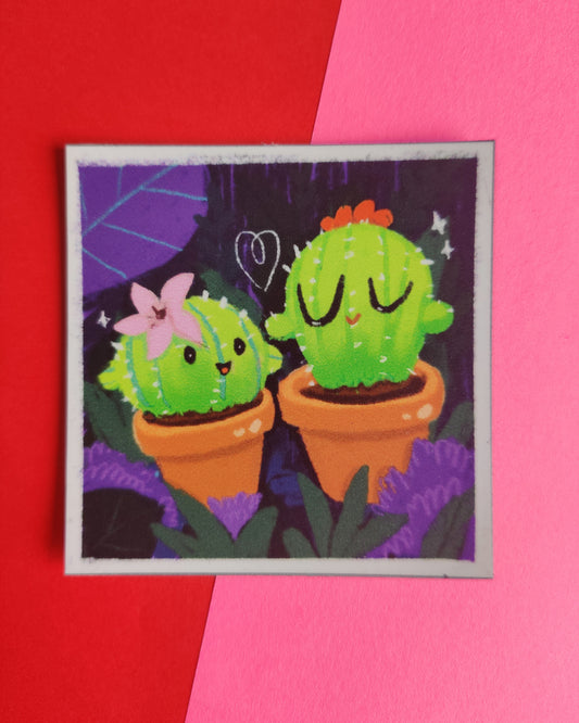 Cactus square magnet
