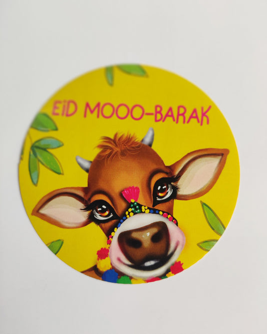 Cow Round Stickers