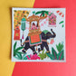 Elephant square magnet