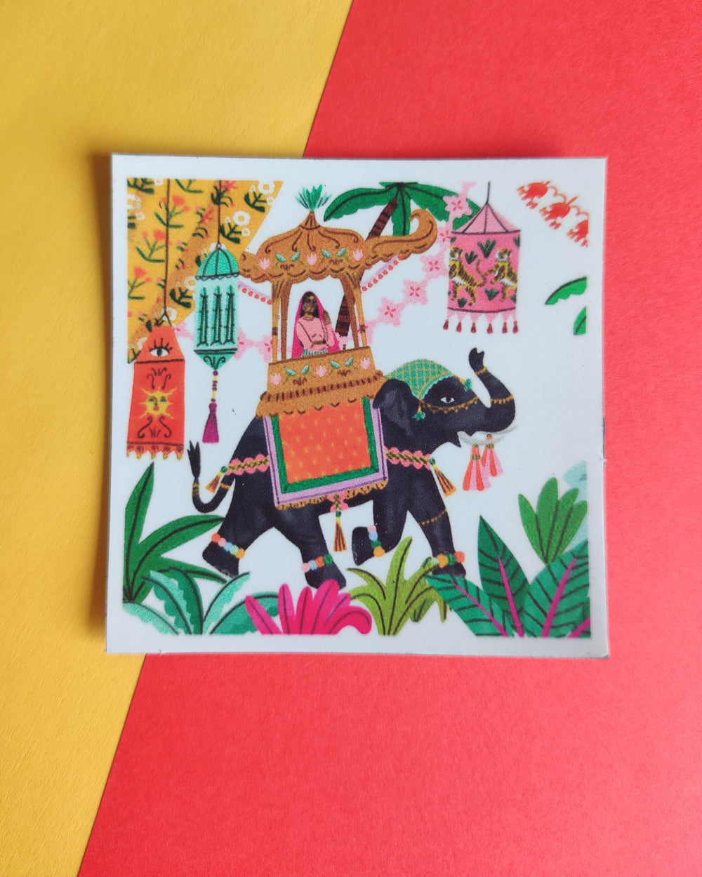 Elephant square magnet