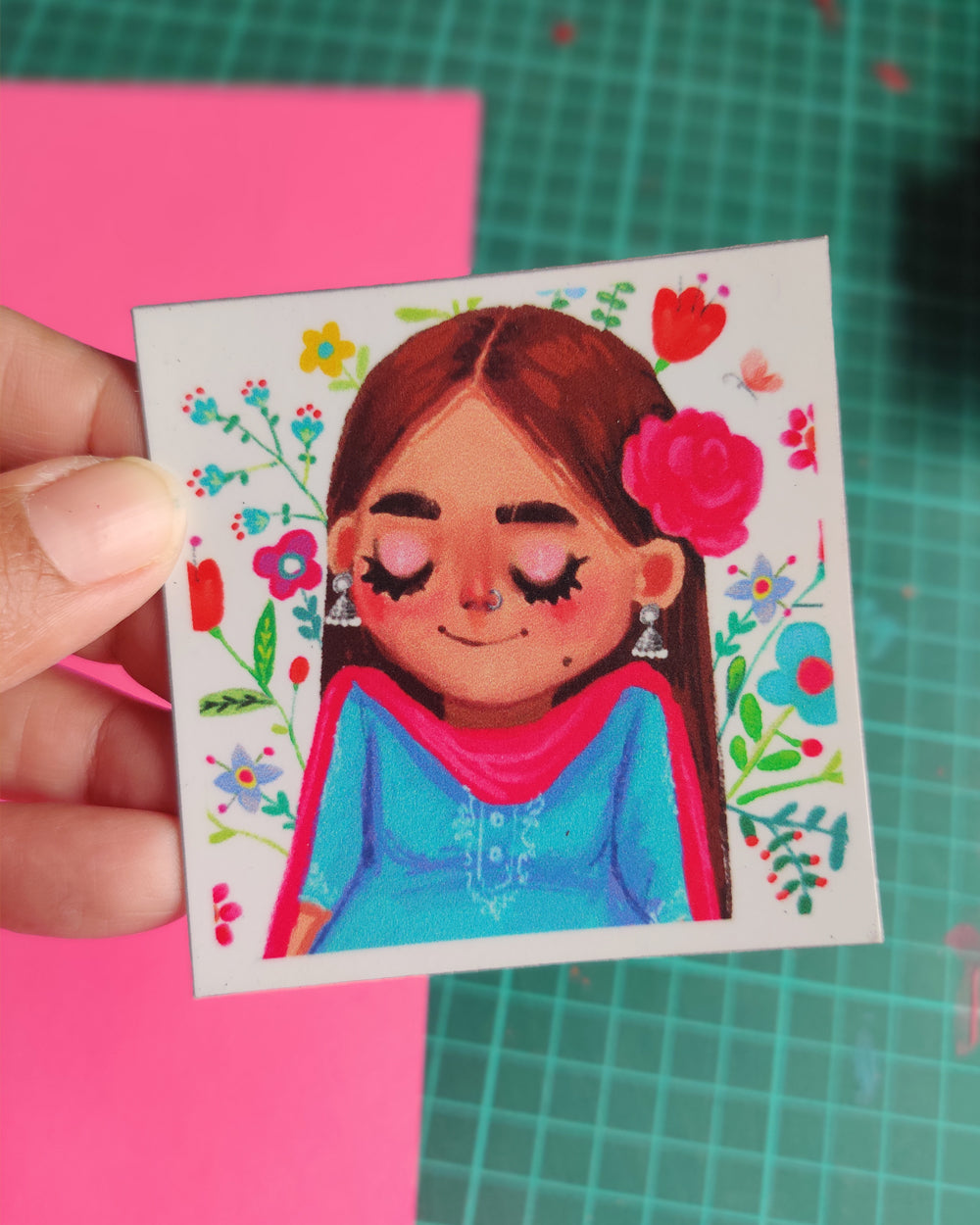 Gulabo Square Magnet