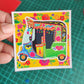 Rickshaw square magnet