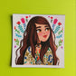 Chai Girl Square Magnet
